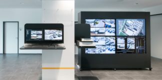 Monitorwand: Geutebrück behält alles im Blick.