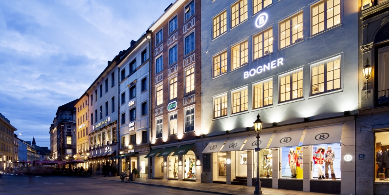 Bogner-Haus in München: Hier soll eine Erlebniswelt entstehen.