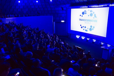 aufmacherbild © SNP Schneider-Neureither & Partner AG Der Transformation World 2017 in Heidelberg: Über 400 Teilnehmer nahmen an dem zweitätigen Kongress teil.