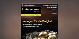 Die vierte Ausgabe 2023 der Unternehmeredition mit dem Themenschwerpunkt "Unternehmervermögen" ist erschienen.