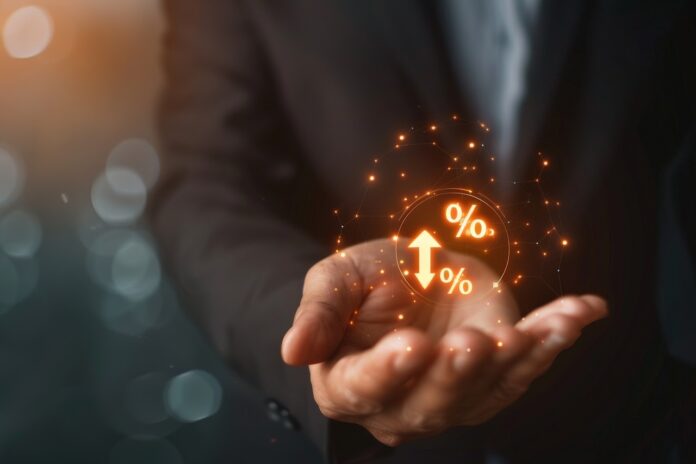 Business Woman holding a tablet with virtual chart for trader analysis - Business Stock Market Concept. Beautiful simple AI generated image in 4K, unique.