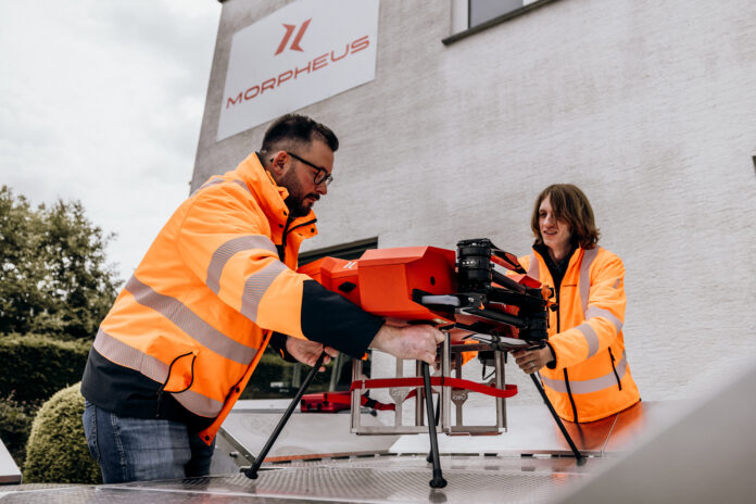 Drohne am Boden (c) Morpheus Logistik