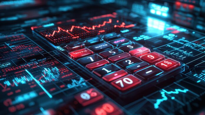 Financial Calculations Concept with 3D Calculator, Floating Numbers, and Graphs Covenant im Unternehmen: Frühwarnsysteme und Finanzkennzahlen helfen, Risiken frühzeitig zu erkennen und Bankbeziehungen zu steuern.