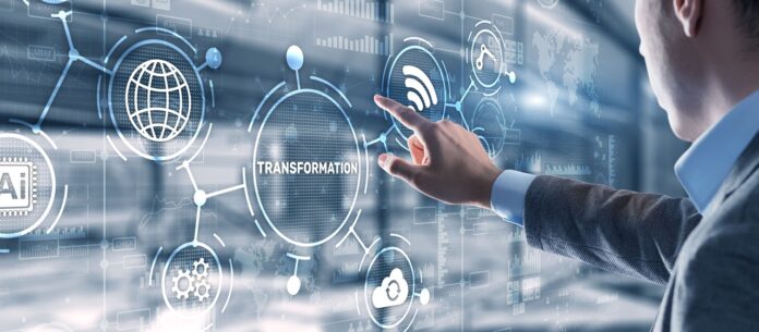 Business Digital Transformation. Future and Innovation Internet and network concept. Technology background