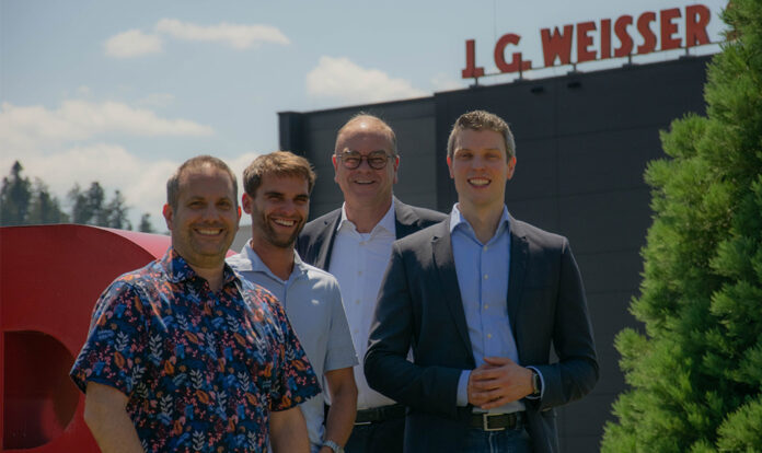 Teamfoto JG Weisser vl Marc Asel - Janik Dorer - Ansgar Lienert - Hannes Beck